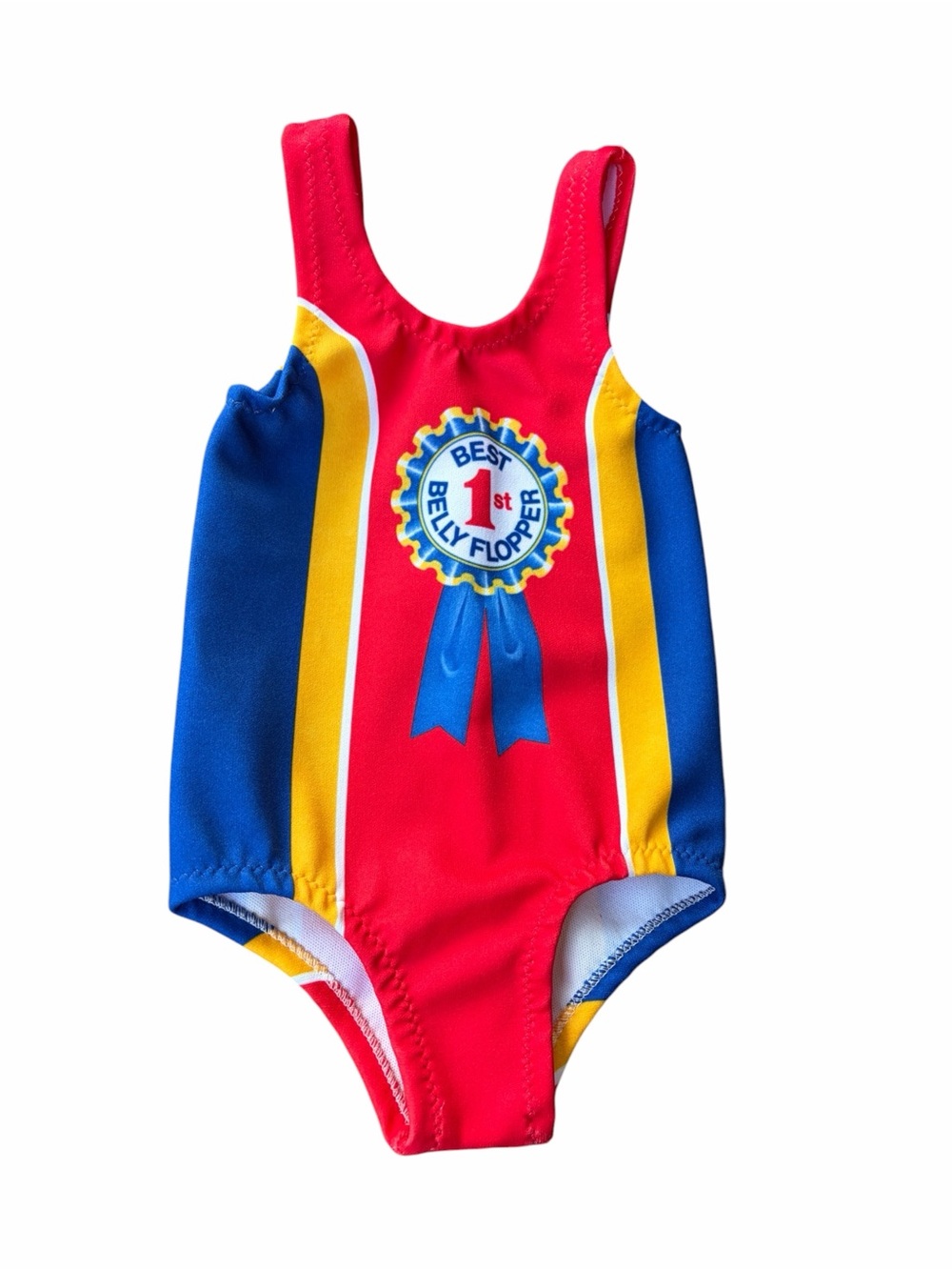 70s One-Piece Swimsuit Best Belly Flopper - 12 Months
